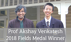 Prof Akshay Venkatesh: 2018 Fields medallist
